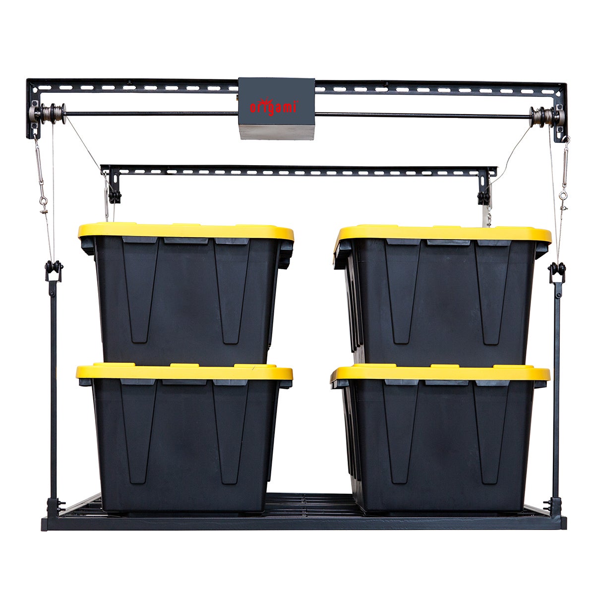 Origami Motorized Garage Storage Shelf | The Container Store
